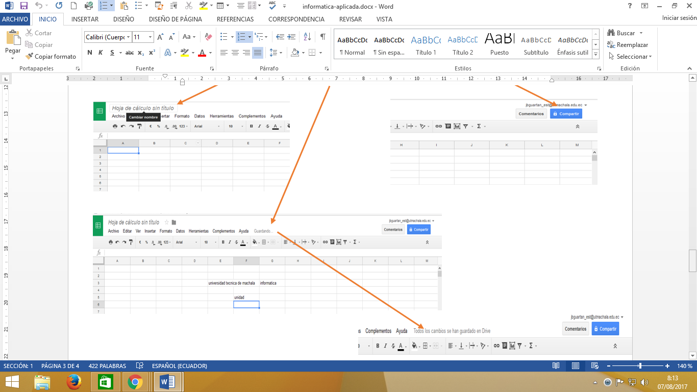 COMO UTILIZAR HOJAS DE CÁLCULO EN GOOGLE DRIVE COMO UTILIZAR HOJAS DE CÁLCULO EN GOOGLE DRIVE