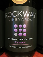 Rockway Vineyards Small Lot Block 12-140 Syrah 2012 - VQA Twenty Mile Bench, Niagara Peninsula, Ontario, Canada (90 pts)