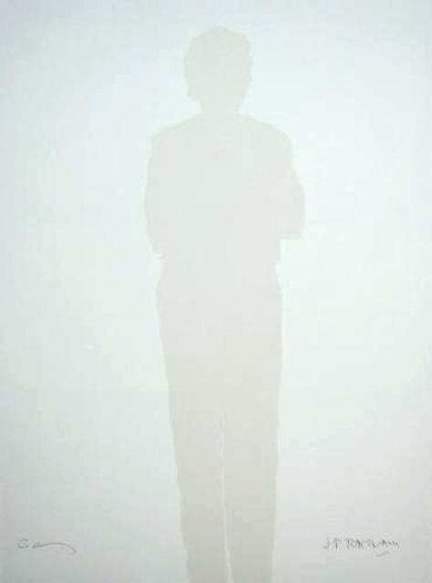 Jean-Pierre Raynaud's shadow - 2005.Acrylic on canvas 78 ¾ X 59 1/8 in. Signed by Klaus Guingand and Jean-Pierre Raynaud