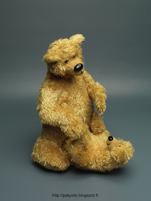 teddy bears, fiber art