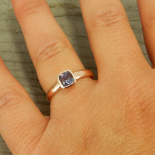 alexandrite rose gold ring