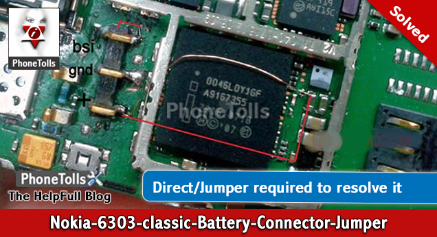 nokia 6303 c missing battery terminal jumper phonetolls