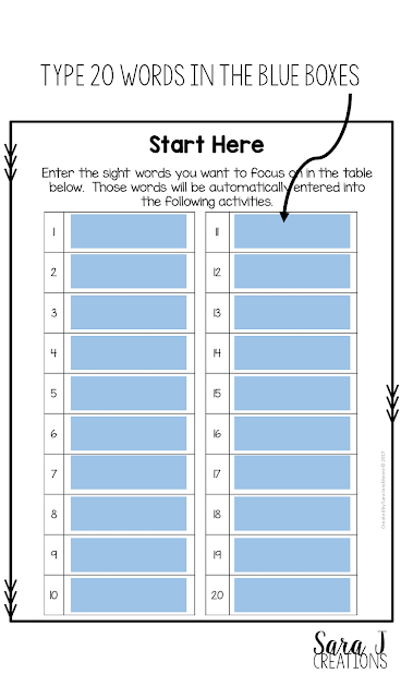 How to edit sight word cards pdf