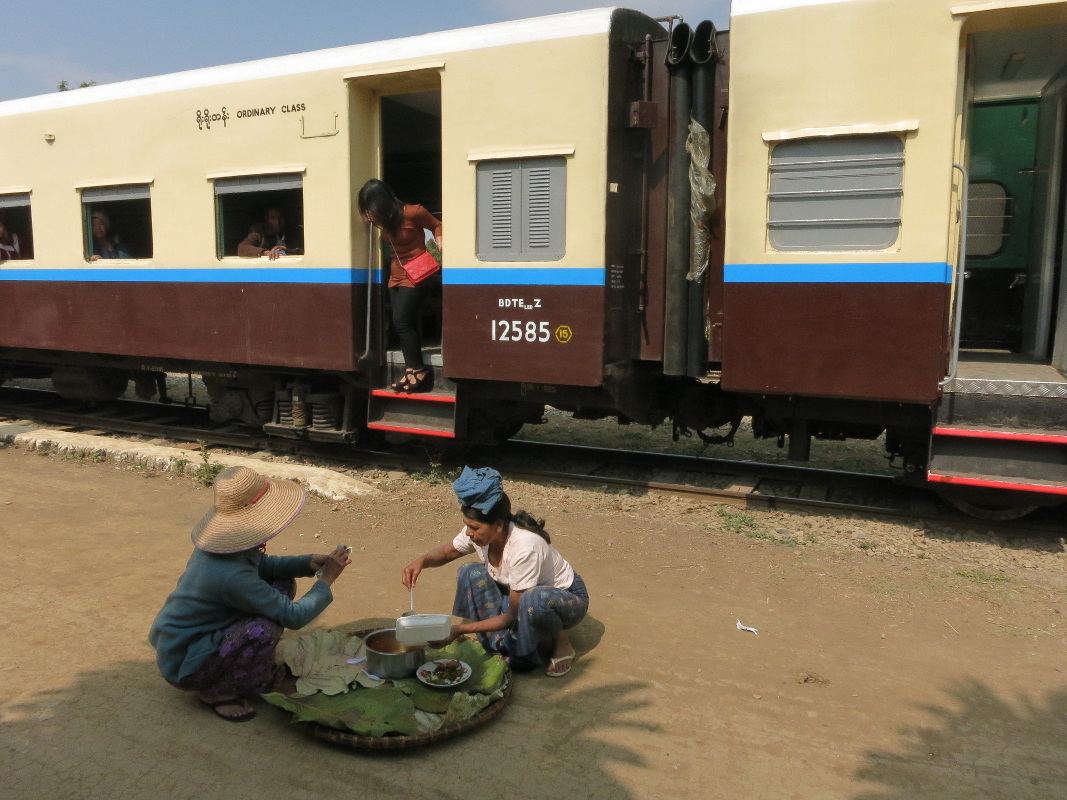 Train from Mandalay to Hsipaw in Myanmar