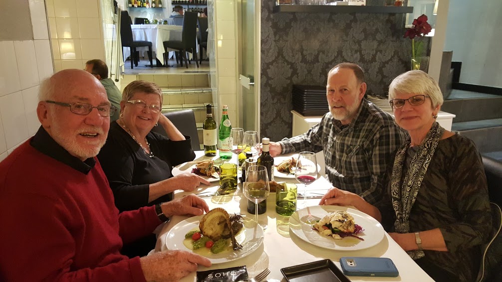 Enjoying an Italian Dinner in Genoa, 2016