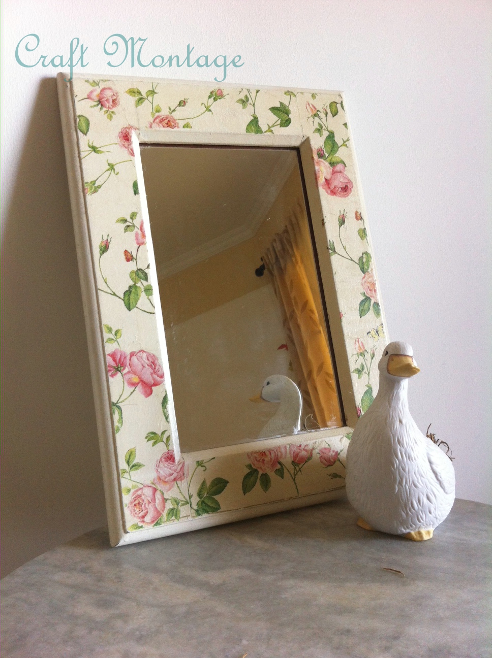 Craft Montage DIY Decoupaged mirror