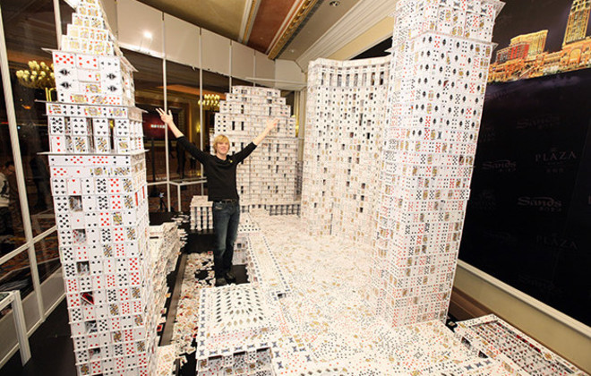 Largest Playing Cards Structure World Record Largest Playing Cards Structure World Record