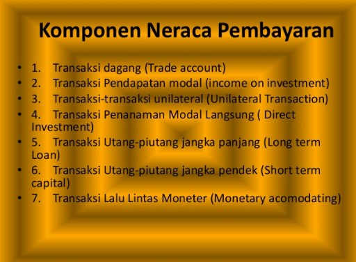 Komponen Neraca Pembayaran Dan Jenisnya Mindut