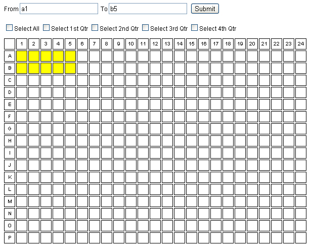 jquery: jquery select row , column matrix - Version 2