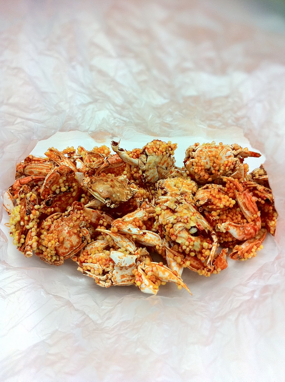 Don't Mess With Me Fried crispy mini crabs from Japan! )