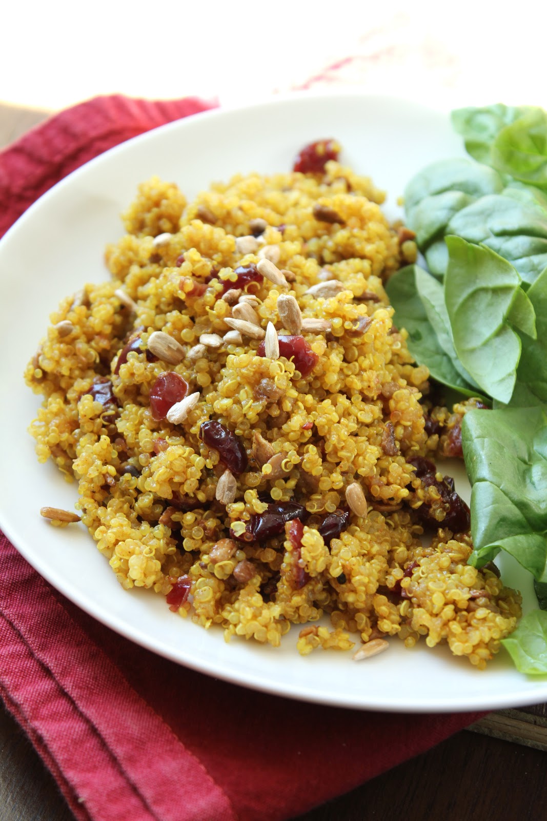 Curried Cranberry Quinoa Side Dish - Delicious as it Looks