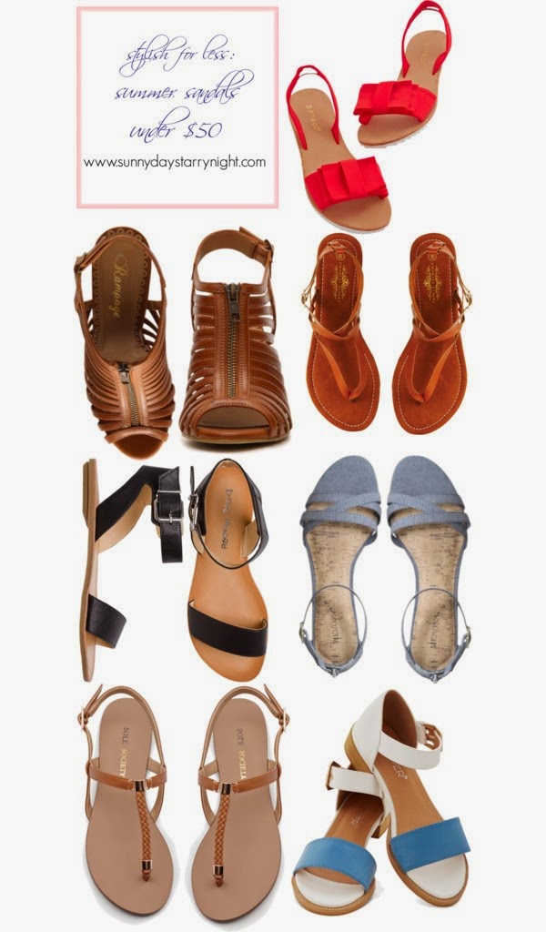 Stylish For Less: Summer Sandals Under $50 |Sunny Days & Starry Nights