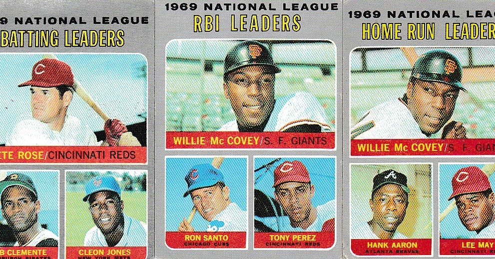 1970 Topps Baseball NL Batting Leaders (61, 63, 65)