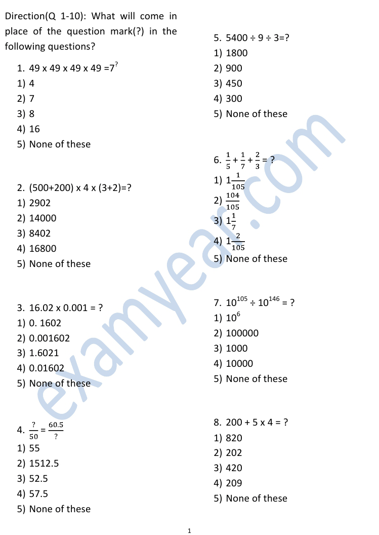 Quantitative Aptitude Questions And Answers With Explanation Pdf