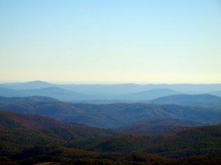 The views off of the Blue Ridge Parkway