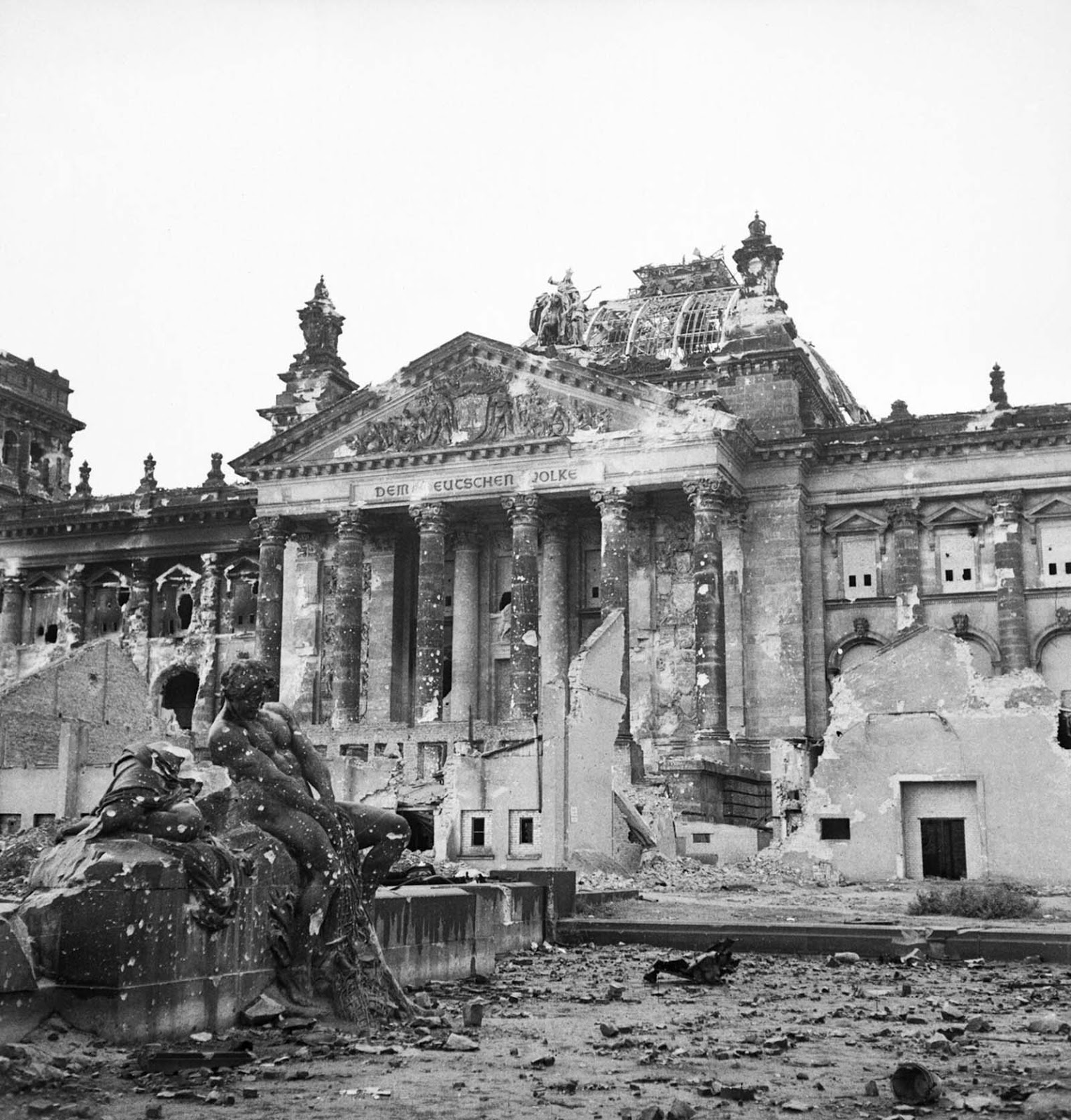 Ruins of the Reichstag in Berlin, 3 June 1945.