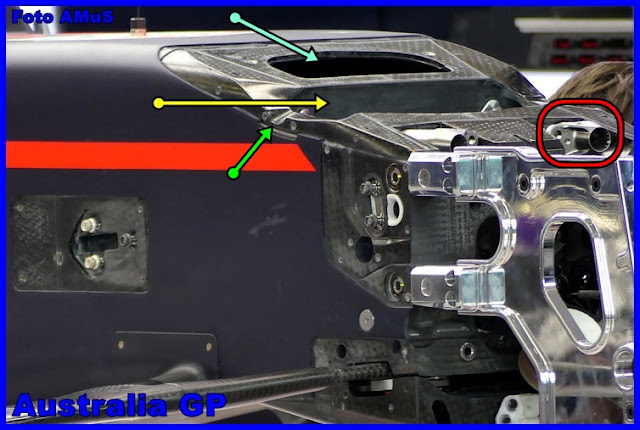 Immagine 1 - La parte alta anteriore del telaio della RedBull RB13