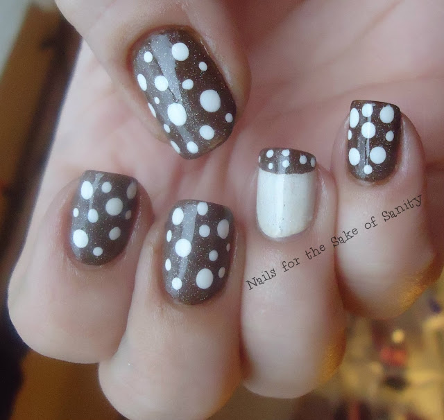 Nails for the Sake of Sanity: Let it Snow Challenge: Day 10 - Hot Chocolate
