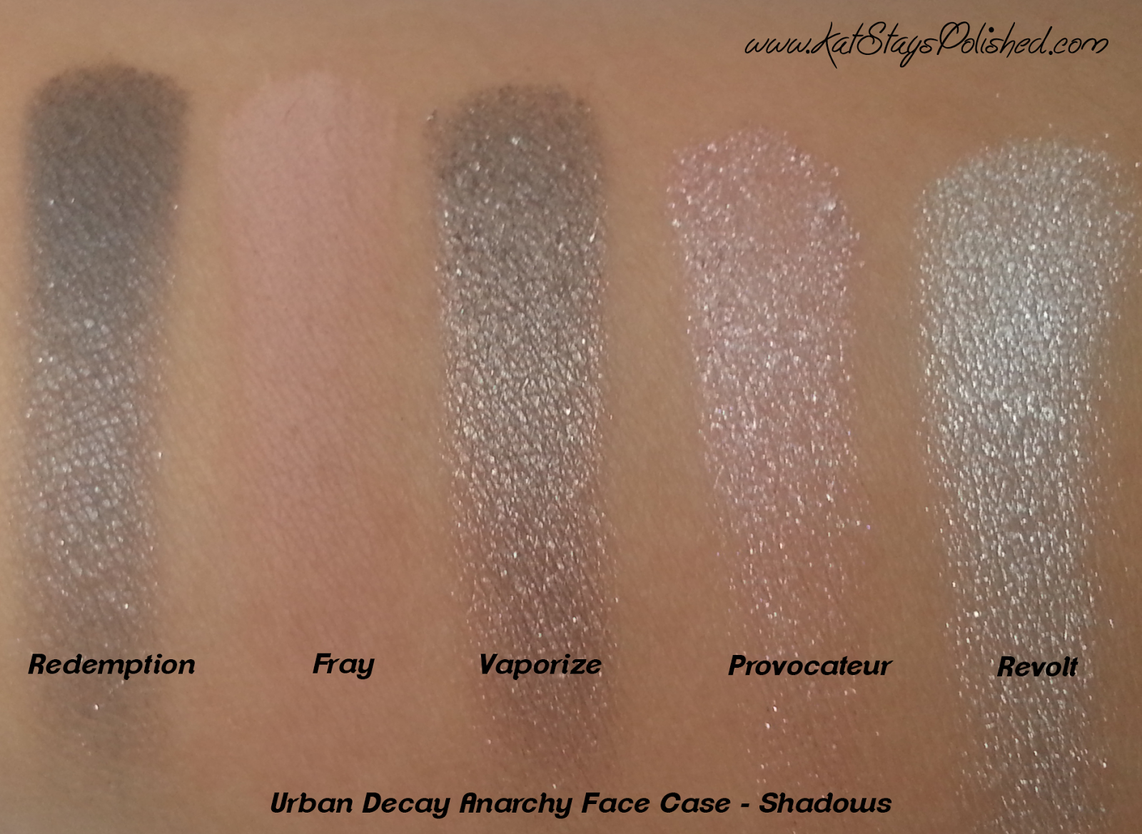 Urban Decay Anarchy Face Case - Shadow Swatches