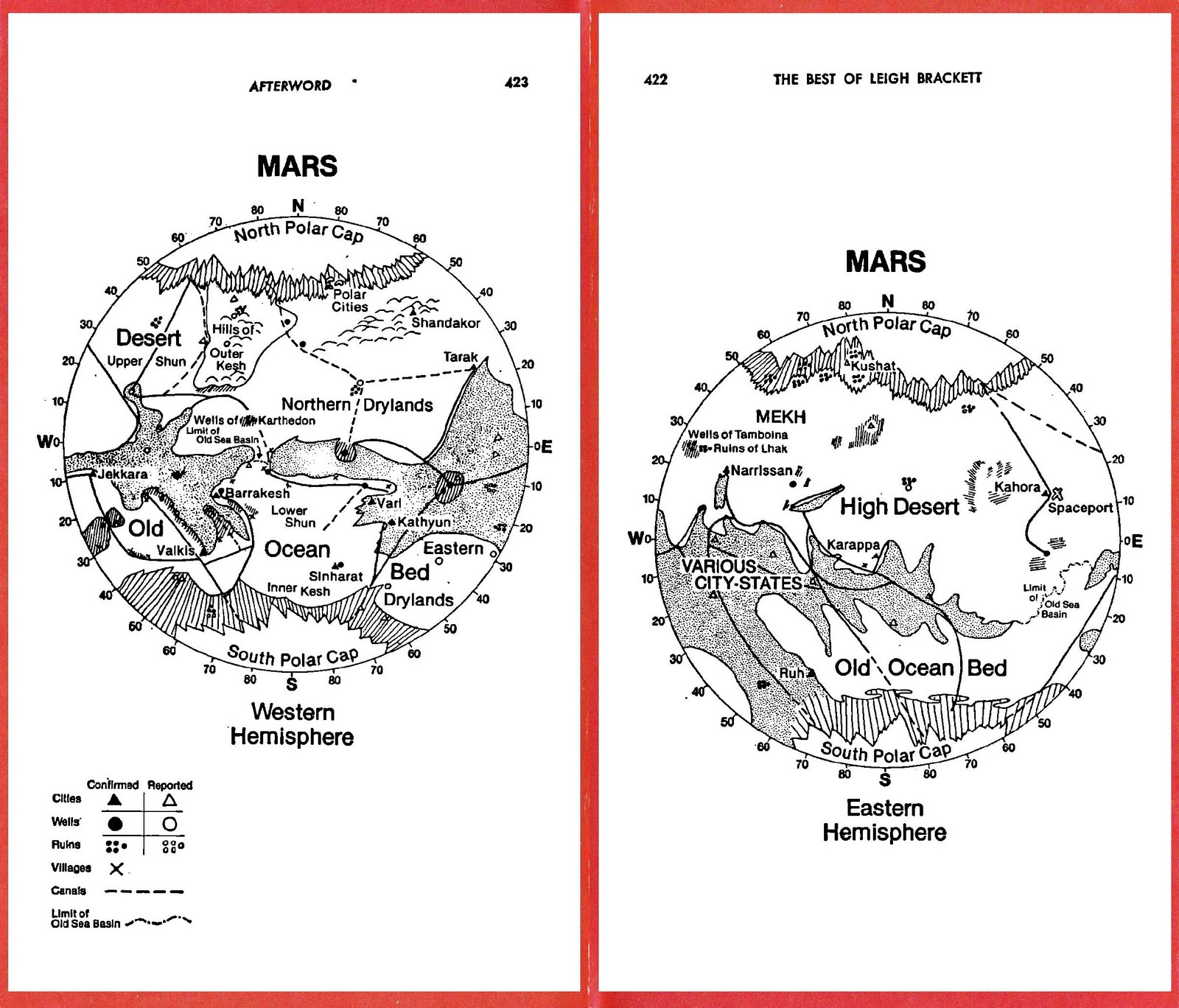 Leigh Brackett's Mars Maps - Leigh Brackett