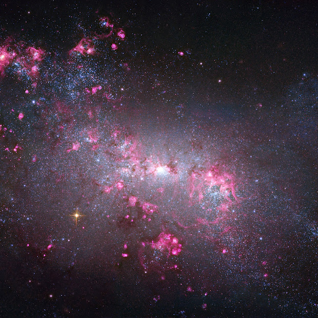 Remarkable Hubble close-up of small irregular Galaxy NGC 4449