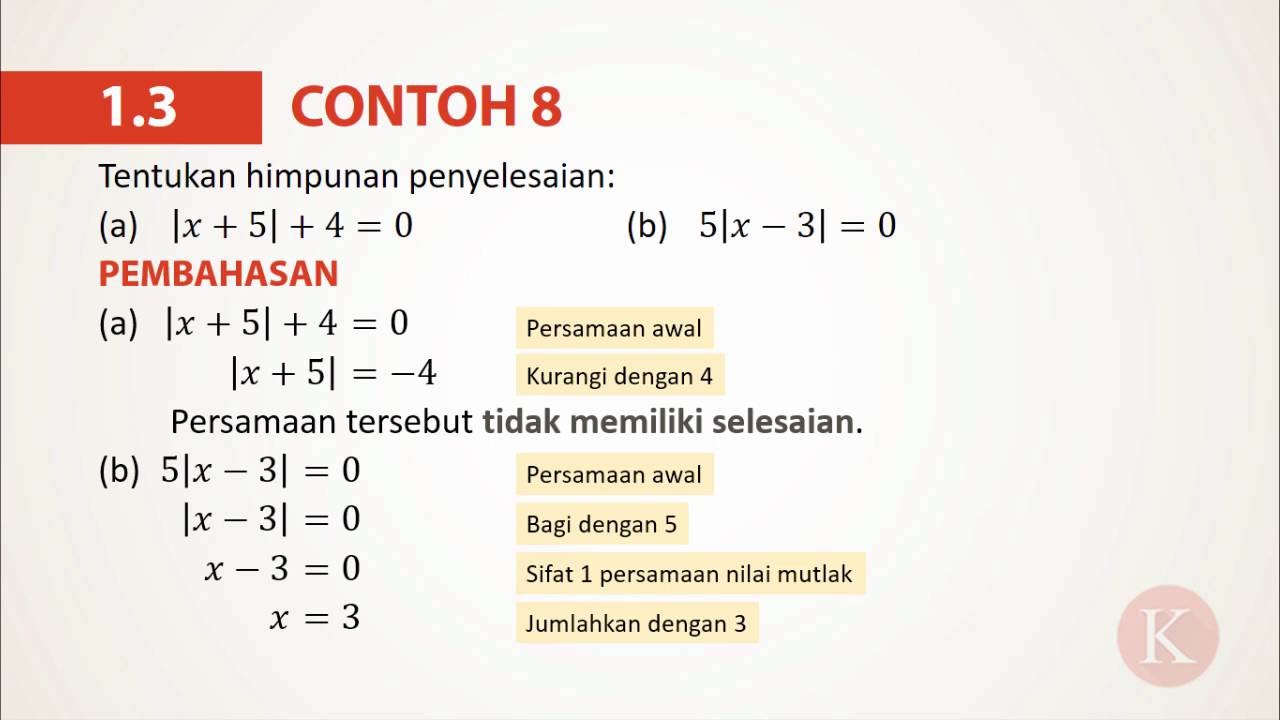 contoh soal nilai mutlak dan pembahasannya kelas 10 wood