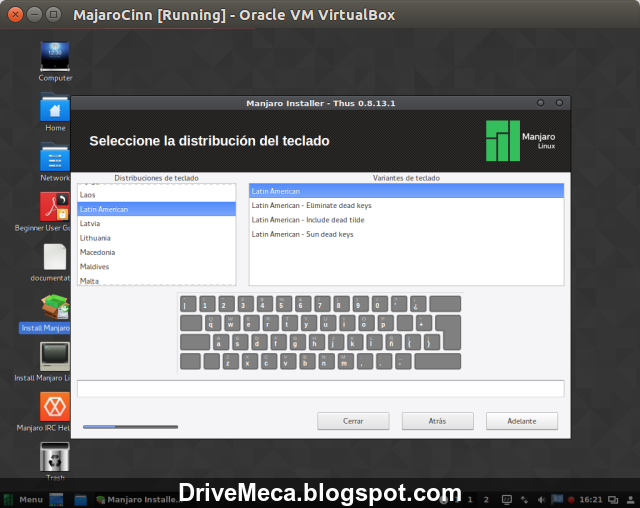 DriveMeca instalando Linux Manjaro Cinnamon paso a paso DriveMeca instalando Linux Manjaro Cinnamon paso a paso