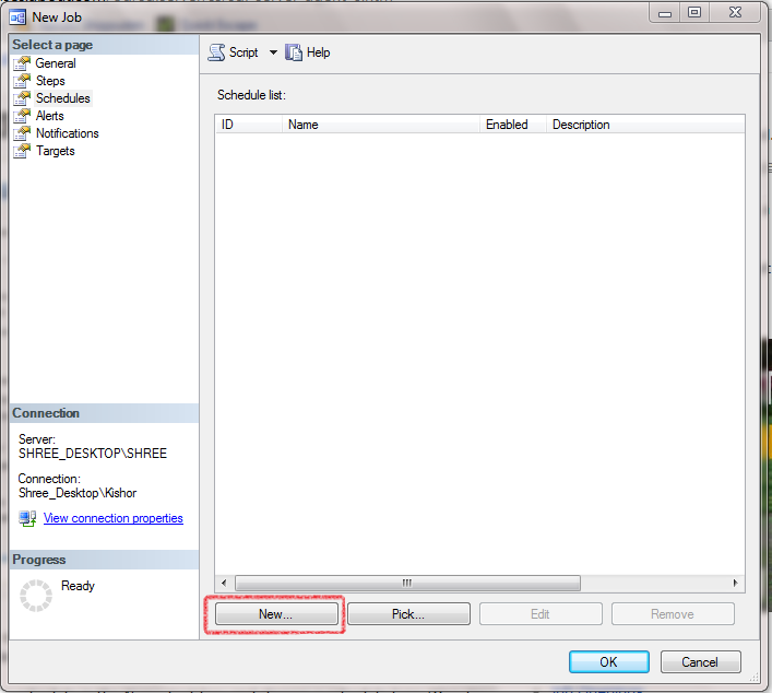 KishoR NaiK MSSQL Create Job in Sql Server 2008