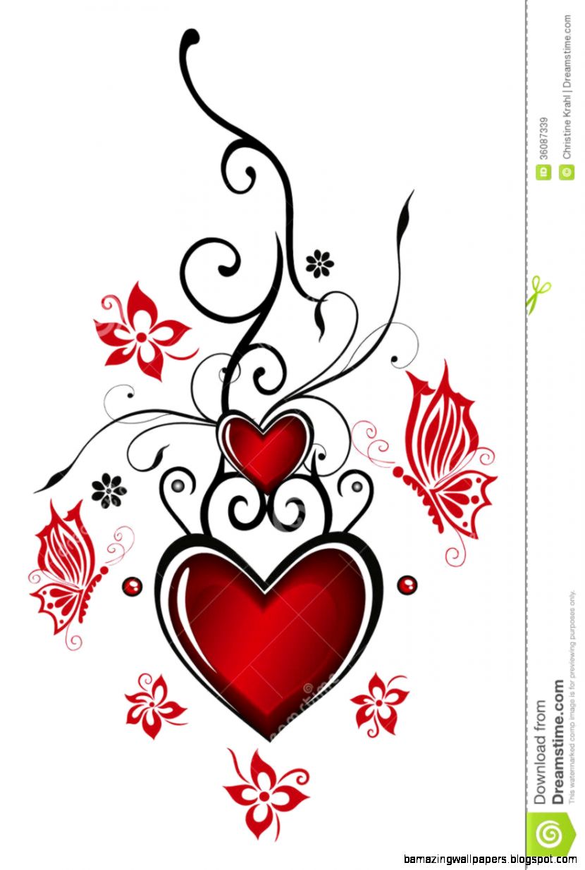 Hearts With Flowers Royalty Free Stock Images   Image 36087339