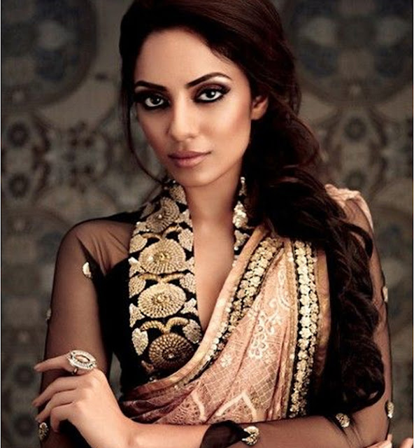 front v neck saree blouse designs