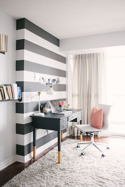  Painted striped walls