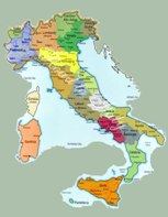 Mappa Cartina Italia Geografica Regionale della Citta