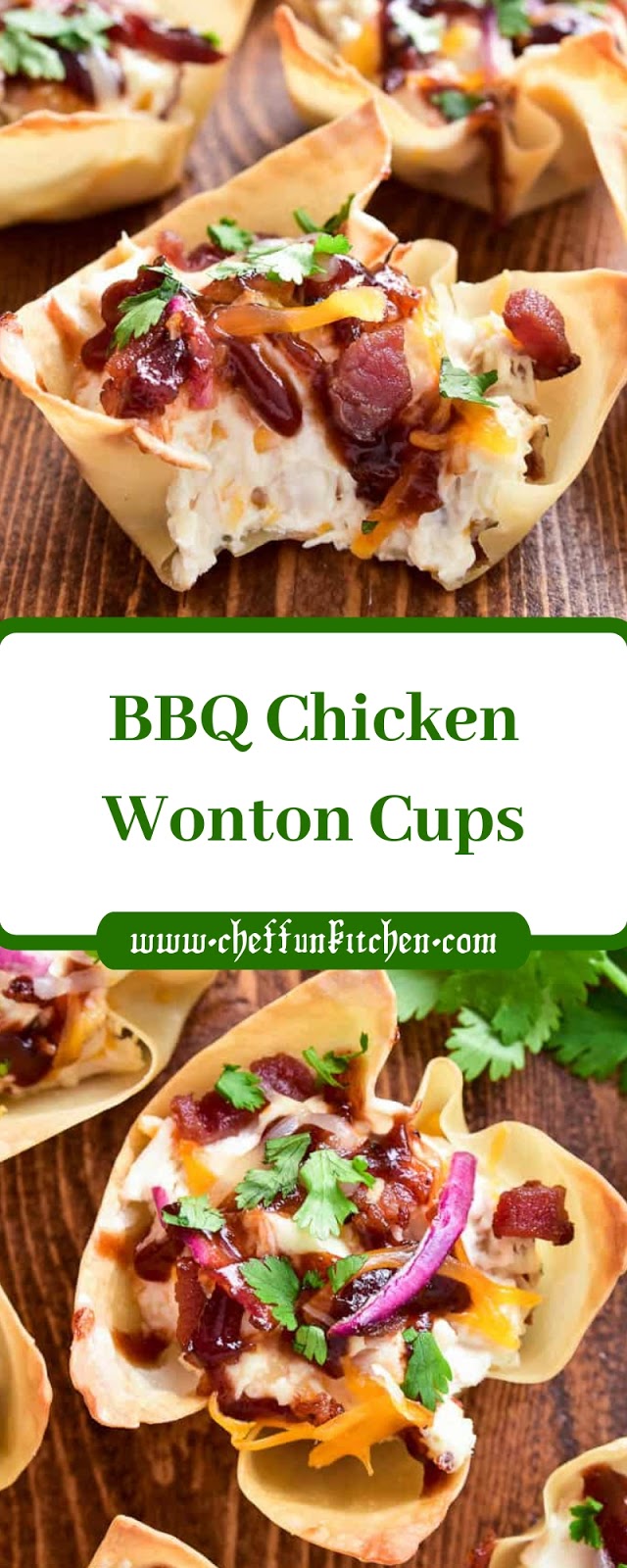 BBQ Chicken Wonton Cups BBQ Chicken Wonton Cups