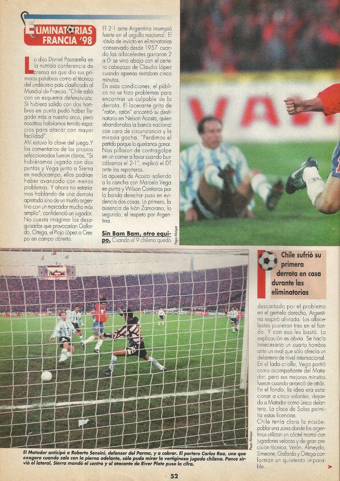 Partidos de la Roja [10/09/1997] ChileArgentina 12