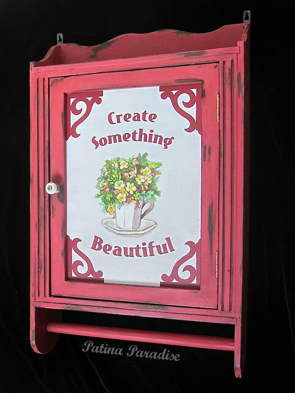 Plain Cabinet becomes Beautiful Craft Storage