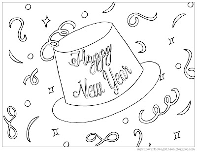 Free Happy New Year Coloring Pages