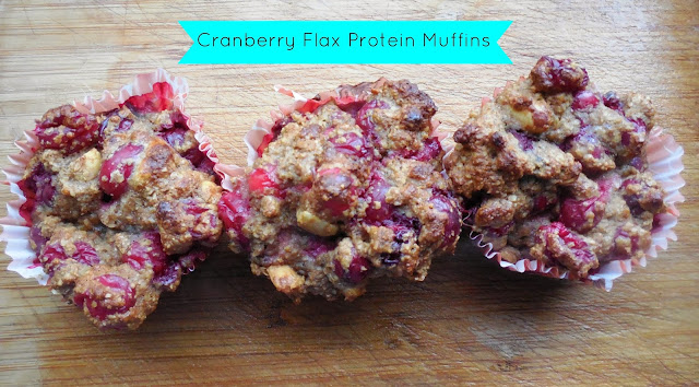 Cranberry Flax Protein Muffins