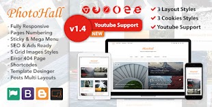 PhotoHall Responsive Photography Blogger Template