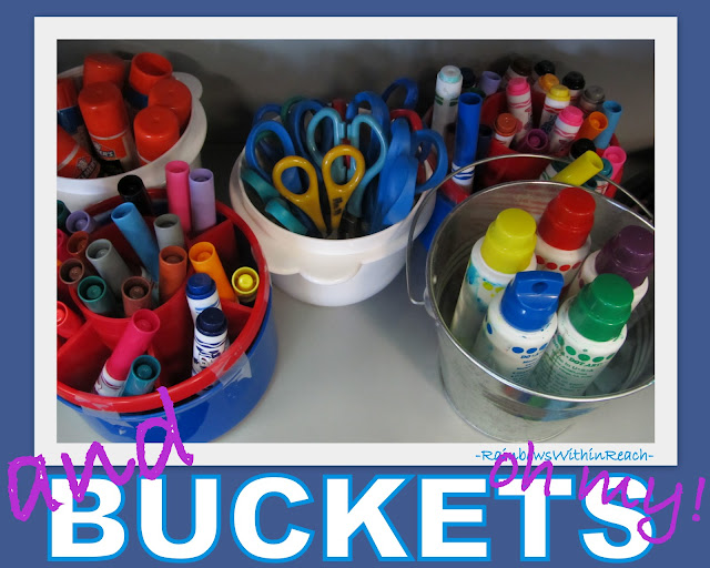 photo of: Art Supplies Organized for Classroom Use