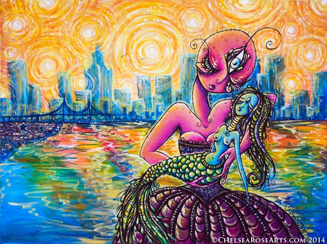 The Last Mermaid-Original acrylic painting