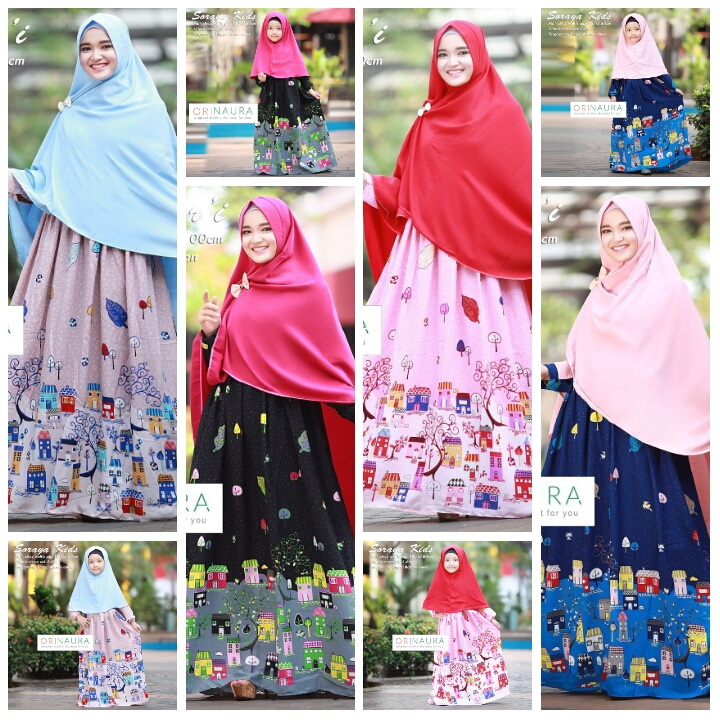 Jual Baju Hijab Couple Ibu dan Anak Soraya Couple By Ori Naura