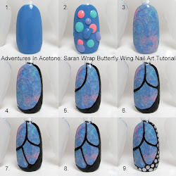 nail butterfly tutorial wing saran wrap tutorials wings tuesday technician easy step nails designs courses instructions adventures try acetone paint