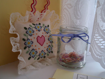 TUSAL Jar, valentine sachet and stitching project