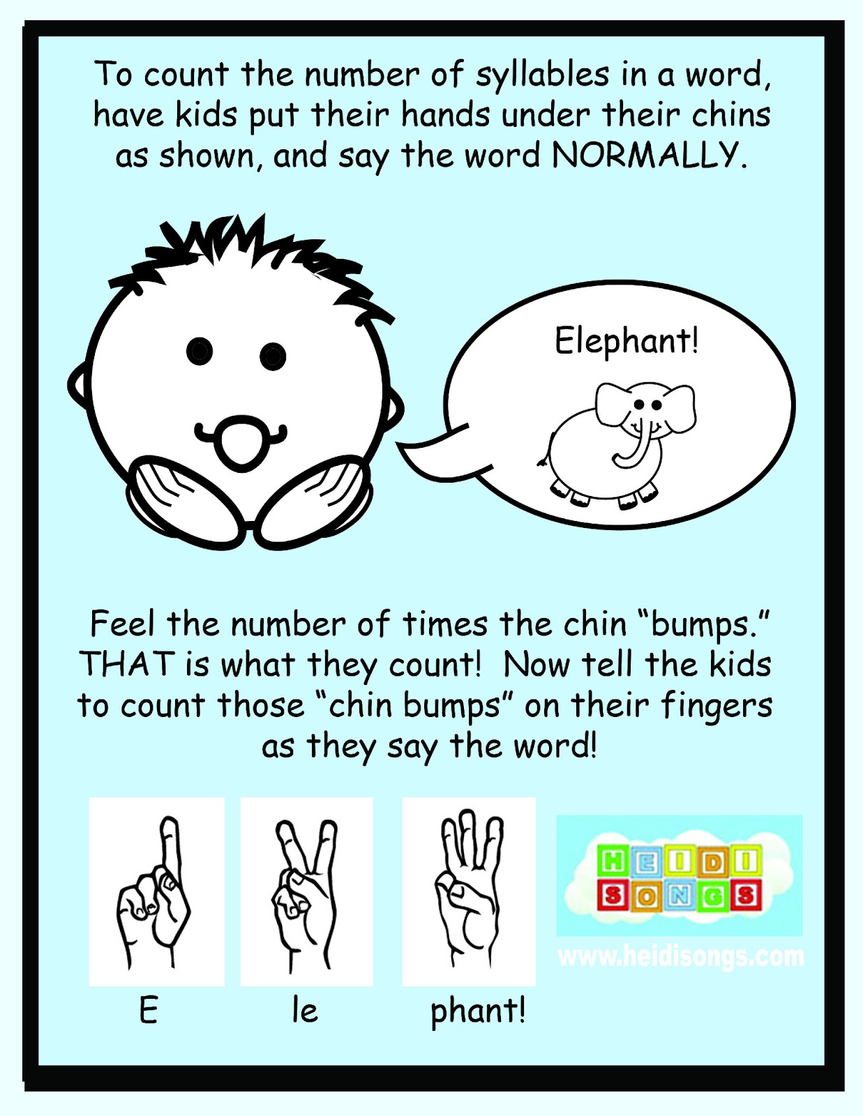 How to Teach Syllable Counting and a Freebie! Heidi Songs