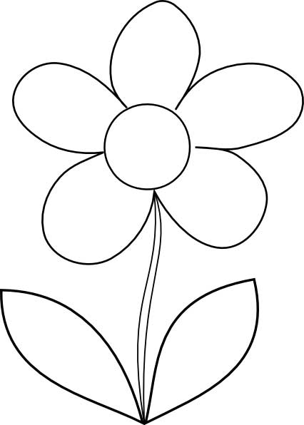 Simple Flower Coloring Pages - Flower Coloring Page