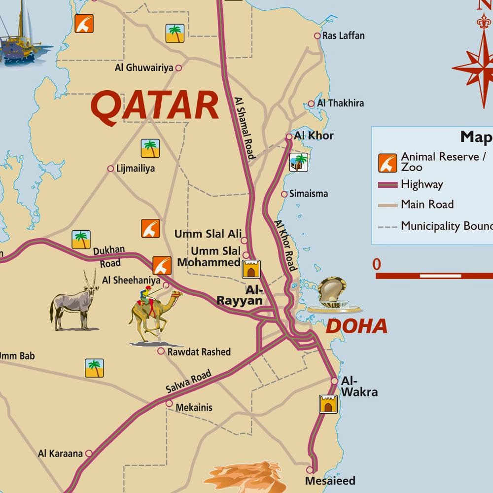 Mapas de Doha - Catar | MapasBlog