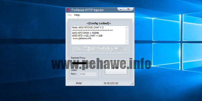 Config Fornesia HTTP Injector Axis Hitz + KZL Chat Limit 2GB