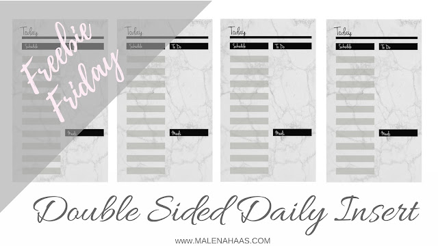 Free Double Sided Daily Insert Printable - www.MalenaHaas.com