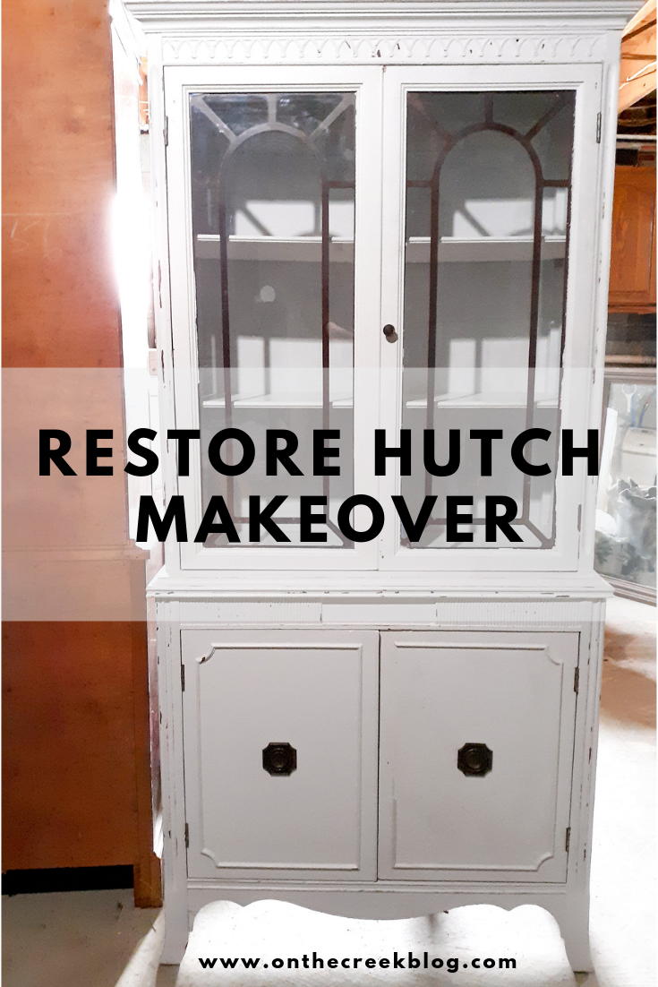 A makeover of a hutch from the Habitat For Humanity ReStore! The hutch is painted in a chippy white with red accents! A makeover of a hutch from the Habitat For Humanity ReStore! The hutch is painted in a chippy white with red accents!