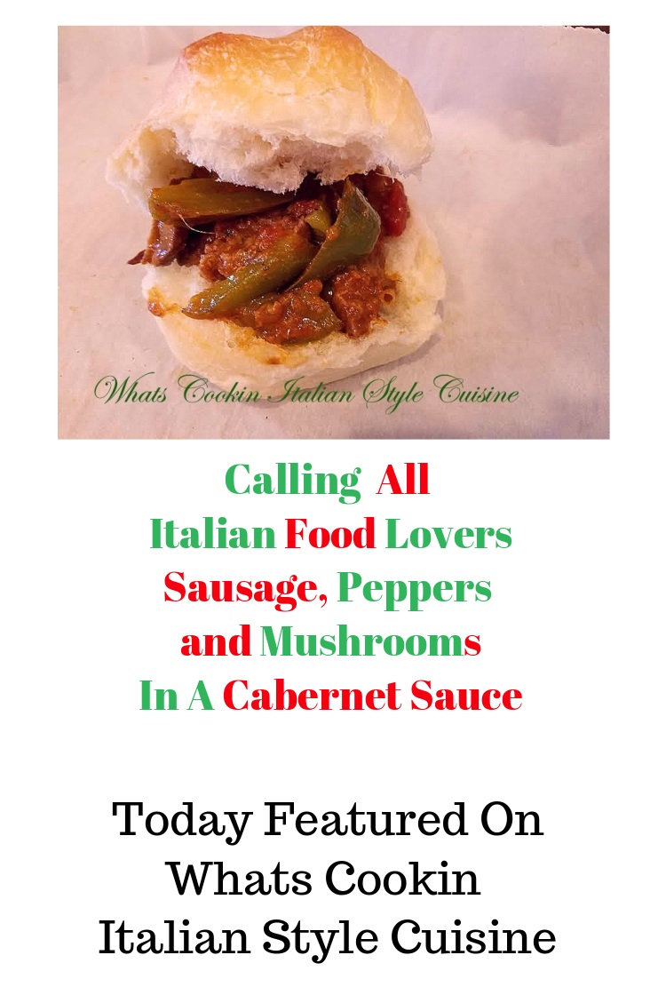 Sausage Peppers and Mushrooms in Sauce What's Cookin